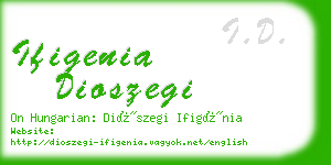 ifigenia dioszegi business card